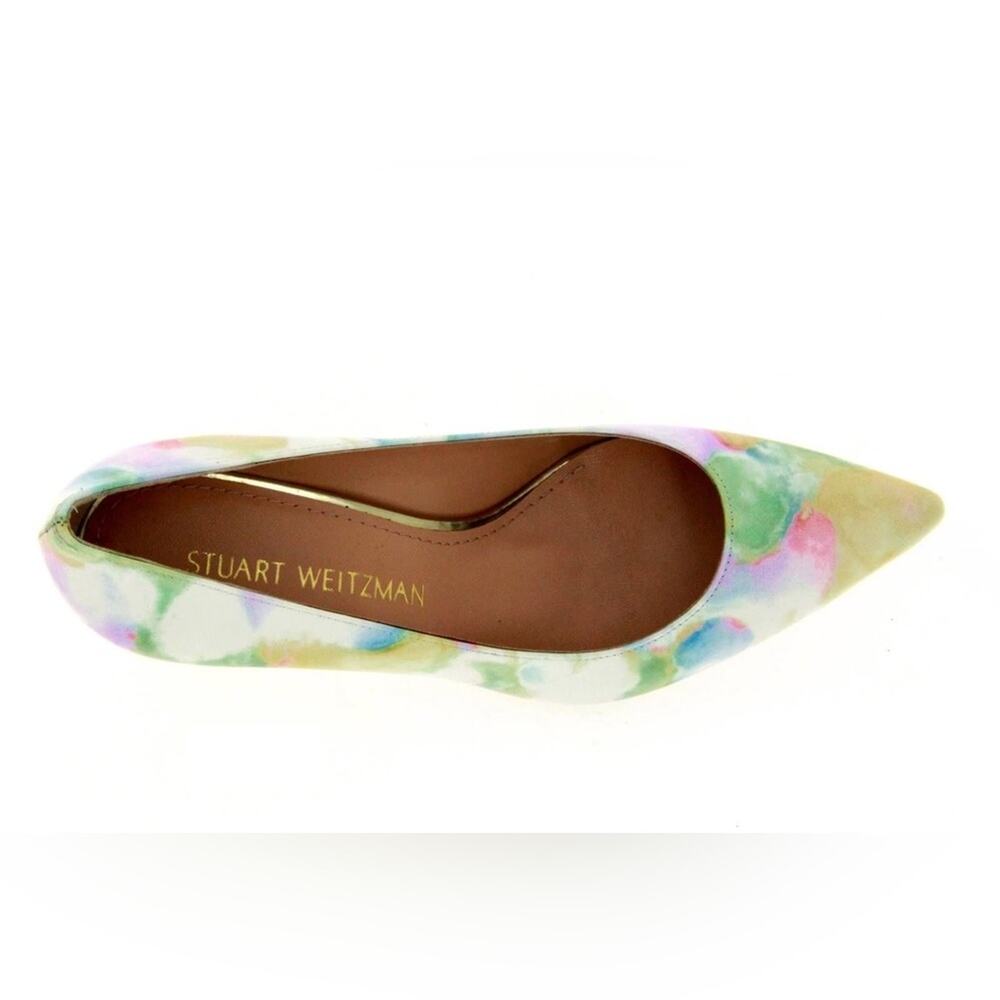 Stuart Weitzman Pastel Watercolor Floral Heel Pumps 4.5
